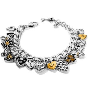 🤍💛 Brighton One Heart Charm Bracelet Beautiful!